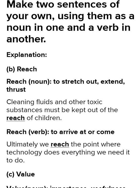 a2.The following words can be used as nounsas well as verbs. Make two ...
