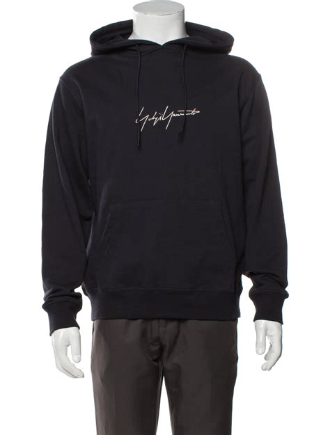 Yohji Yamamoto x New Era Graphic Print V-Neck Hoodie w/ Tags - Blue ...