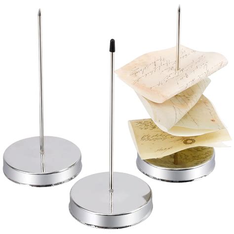 3 Pcs Receipt Holder Spike for Desk, Stainless Steel Ticket Stabber for ...
