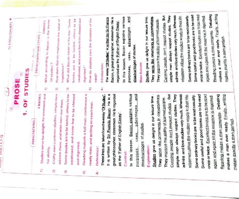 BA Sr.ENGLISH(AP) PROSE & POETRY ANNOTATIONS & QUESTIONS - Studocu