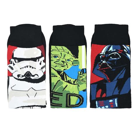 Buy BALENZIA X STAR WARS Character Crew Socks for Men in Black – Pack ...