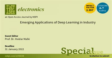 Electronics | Special Issue : Emerging Applications of Deep Learning in ...