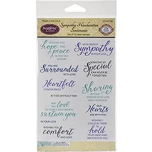 Justrite Papercraft CR02186 Sympathy Handwritten Sentiments Clear Stamp ...