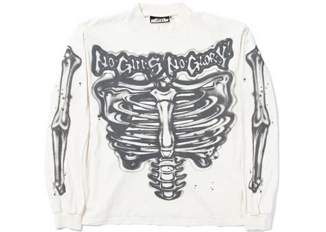 Hellstar Airbrushed Bones Longsleeve White – Kicks Machine