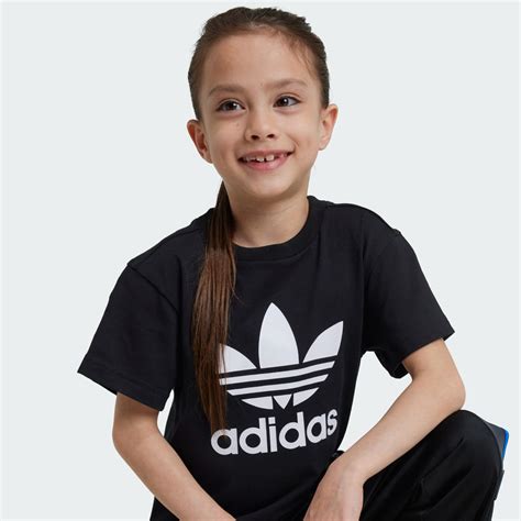 Kids Clothing - Adicolor Trefoil Tee Kids - Black | adidas Bahrain