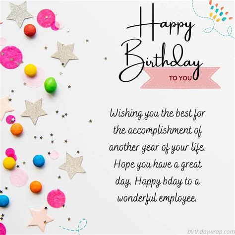 Beautiful birthday images for employee from HR | Best birthday wishes ...