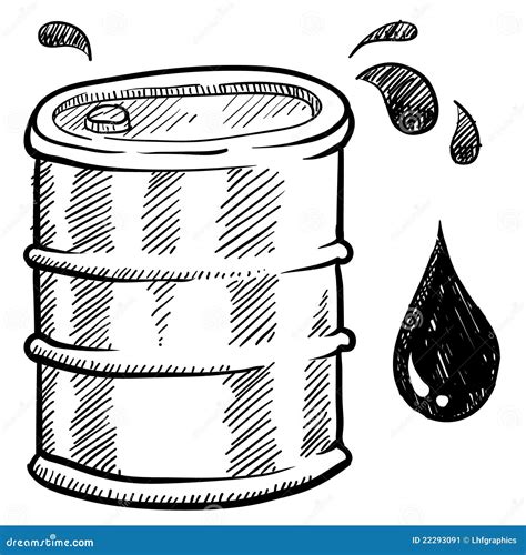 Oil barrel illustration stock vector. Illustration of drawing - 22293091