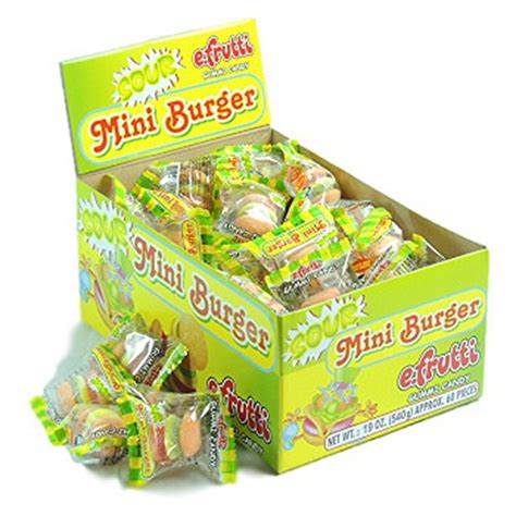Buy E.Frutti Sour Mini Burger Gummi, 60 Count (SUGAR CANDY - BITE SIZE ...