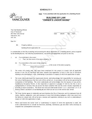 Fillable Online city of vancouver schedule e 1 Fax Email Print - pdfFiller
