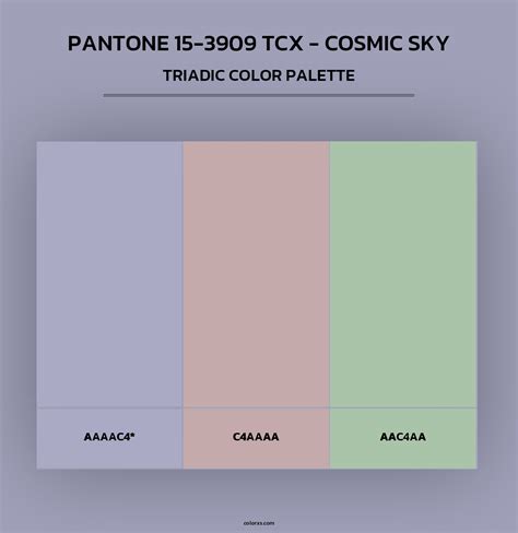 PANTONE 15-3909 TCX - Cosmic Sky color palettes - colorxs.com