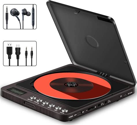 Amazon.com: Portable CD Player, Searick 1000mAh Compact Personal ...