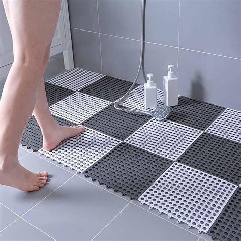 Buy REDMART Interlocking Floor Tiles with Drain Holes Soft PVC Non Slip ...