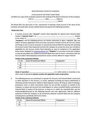 Board Resolution Format - Fill Online, Printable, Fillable, Blank ...