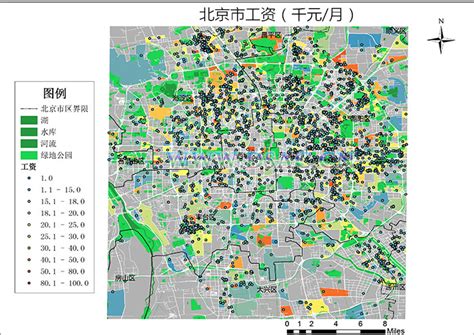 北京市2018年（上半年）工资热点图-免费共享数据产品-地理国情监测云平台
