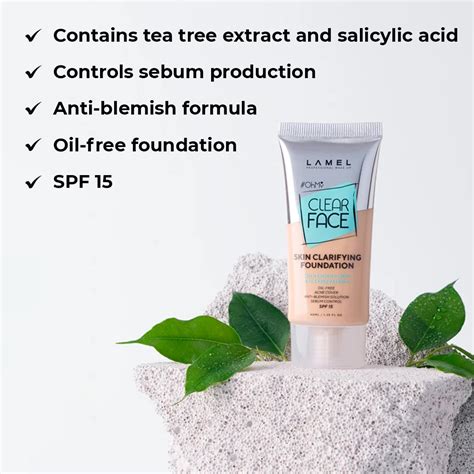 Buy LAMEL Oh My Clear Face Foundation SPF15 Online - HOK Makeup