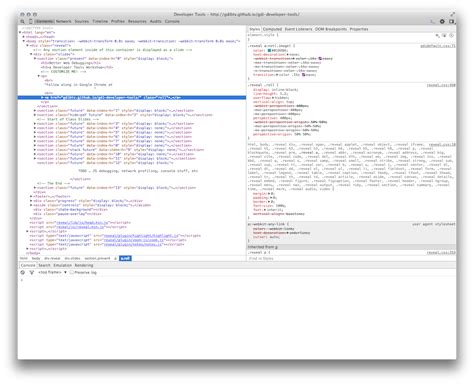 Developer Tools Examples 的图像结果