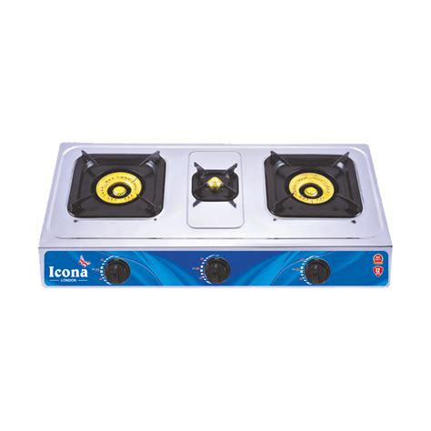 Auto Gas Stove Three Burner – Icona London