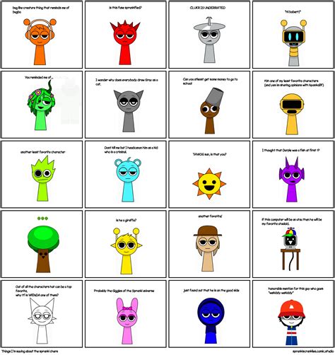 Things I'm saying about the sprunki chars - Comic Studio