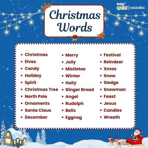 Christmas Word List
