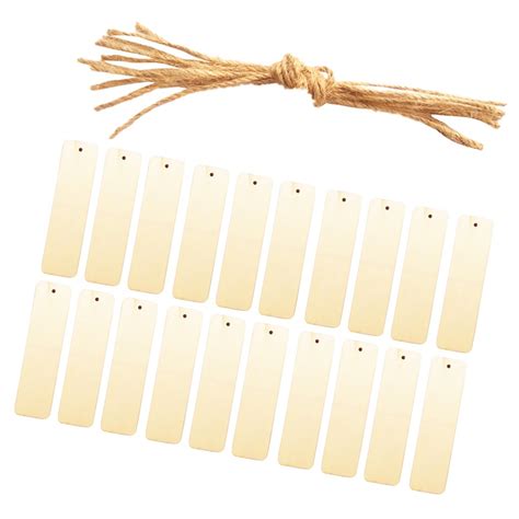 Rare Pieces of 20 Rectangle Wood Pieces Bookmark Scrapbooking DIY Craft ...