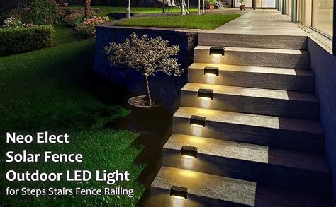 Neo Elect Plastic Step Solar Light Outdoor Waterproof Fence LED ...
