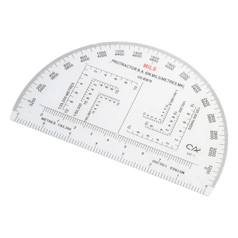 Buy KPTENG Protractor Coordinate Scale for Topographical Reading and ...