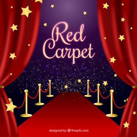 Red carpet background in flat style | Free Vector