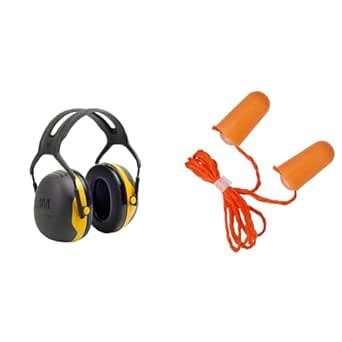 3M Peltor X2A X-Series Over-the-Head Earmuffs, Black and Yellow, Pack ...