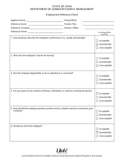 Image result for Pre Employment Reference Check Form