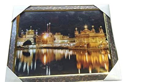 Buy Baba Budha Ji Wooden Golden Temple Photo Shape in Water Wall ...