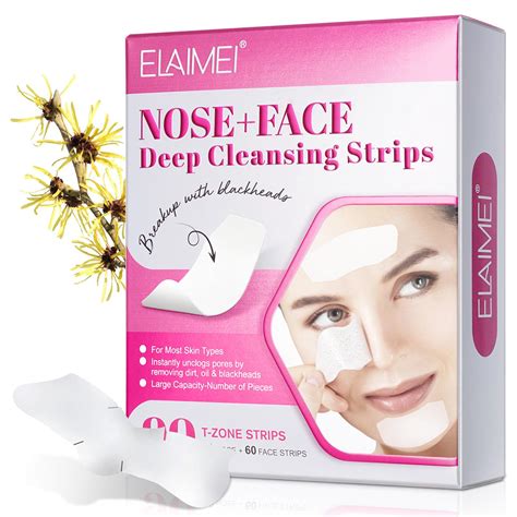 Blackhead Nose Strips, Nose Strips with Natural Bamboo Charcoal for Deep Clean Pores, Removes ...