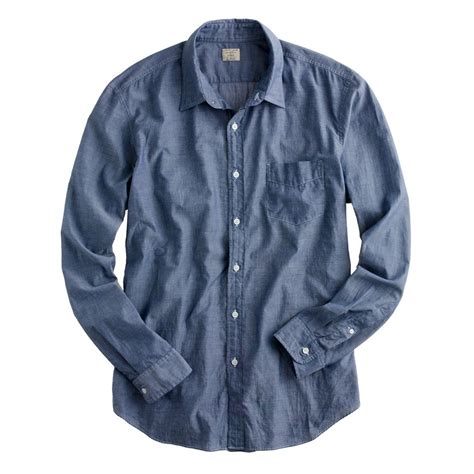 j crew men's chambray shirt