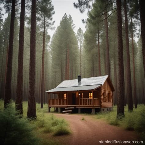 Pine Forest Home | Stable Diffusion Online