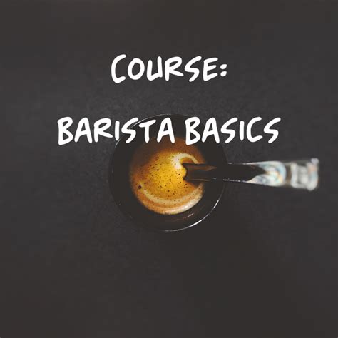 Course - Barista Basics – Bloom Coffee Roasters