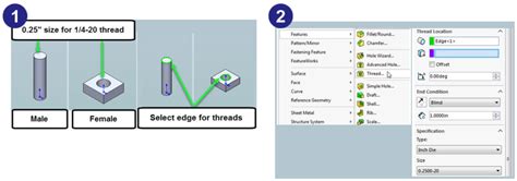 Making Threads in SolidWorks 的图像结果