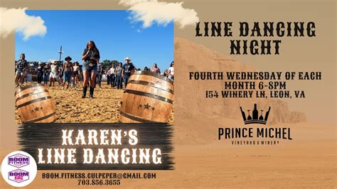 Karens Line Dancing at Prince Michel, Prince Michel Vineyard & Winery ...