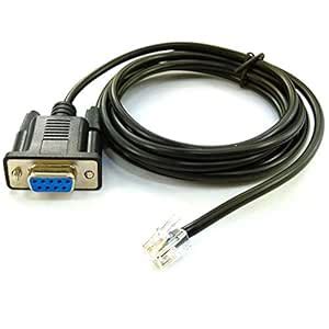 YXQ DB9 to RJ11 6P6C LAN Network Serial Control Cable 2.4M Length RJ12 ...