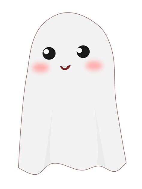 cute cartoon ghost face isolated on transparent background. 28584112 PNG