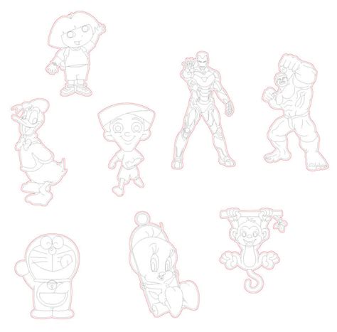 Pre Marked Base Design All Cartoon Drawing – ArtElora