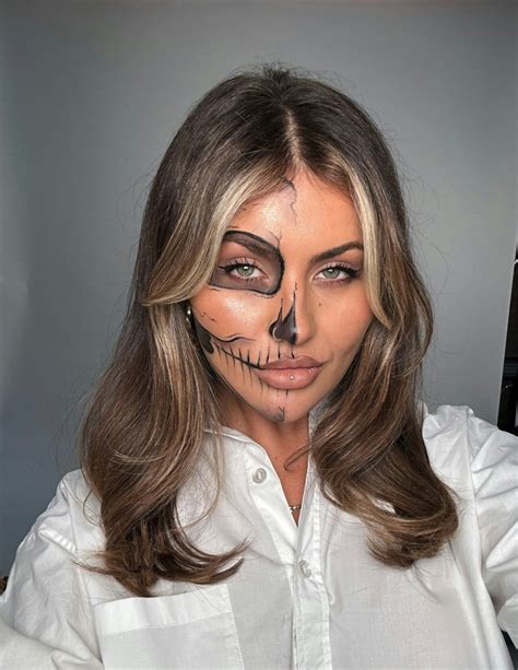 Easy Half Skeleton Makeup Tutorial