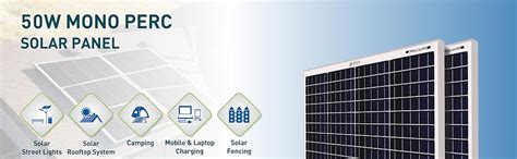 Bluebird Solar 50 Watt - 12 Volt Mono PERC Crystalline Solar Panel ...