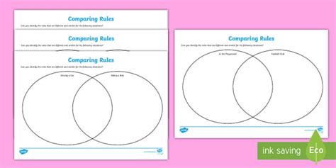 Comparing Rules Worksheets (teacher made) - Twinkl