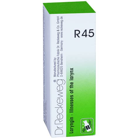 Buy Dr. Reckeweg R45 Illnesses Of The Larynx Drop 25% OFF | Medhomeo.com