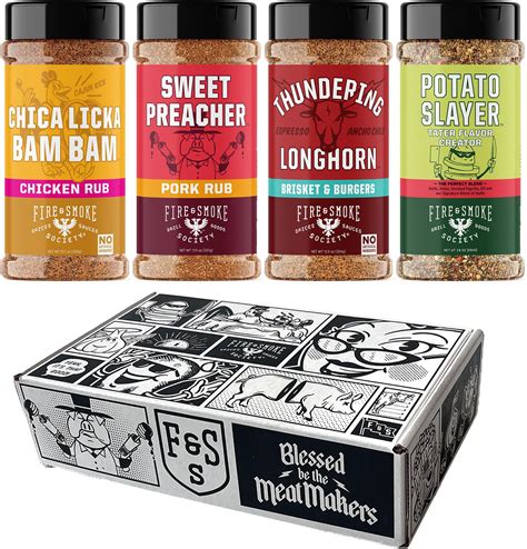 Amazon.com : Fire & Smoke Society BBQ Grill Variety Pack | BBQ Rubs for ...