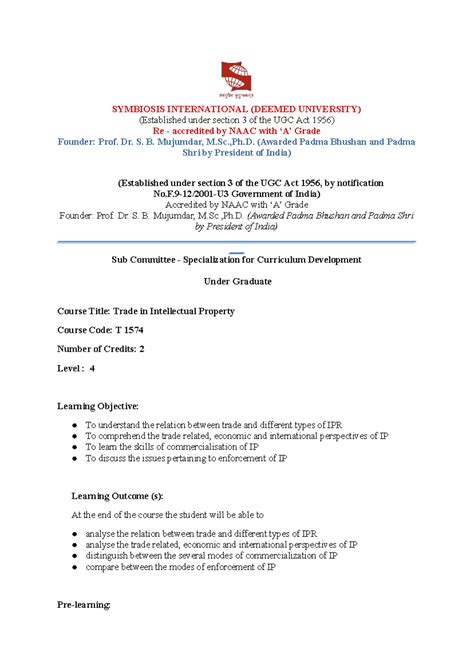 T1574 - Trade in Intellectual Property Course Overview and Learning ...