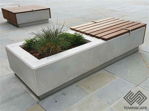 Concrete Planter Bench Bishopsgate 2400 - Townscape Products