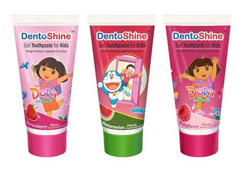 Buy DentoShine Gel Toothpaste for Kids - Pack of 3 Flavors (Strawberry ...