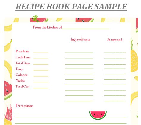 Image result for Recipe Book Example