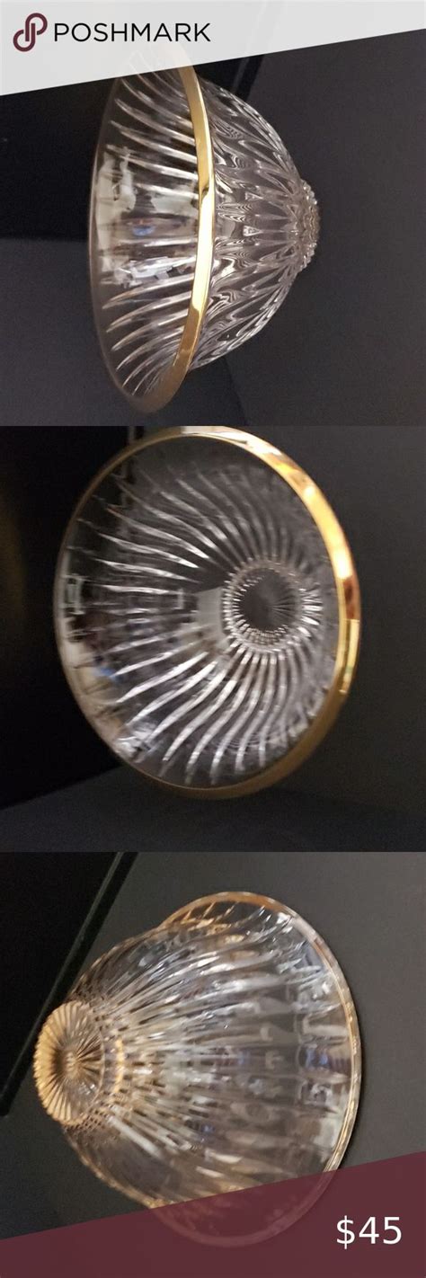 Mikasa crystal bowl with gold rim | Mikasa crystal, Crystal bowls, Gold ...