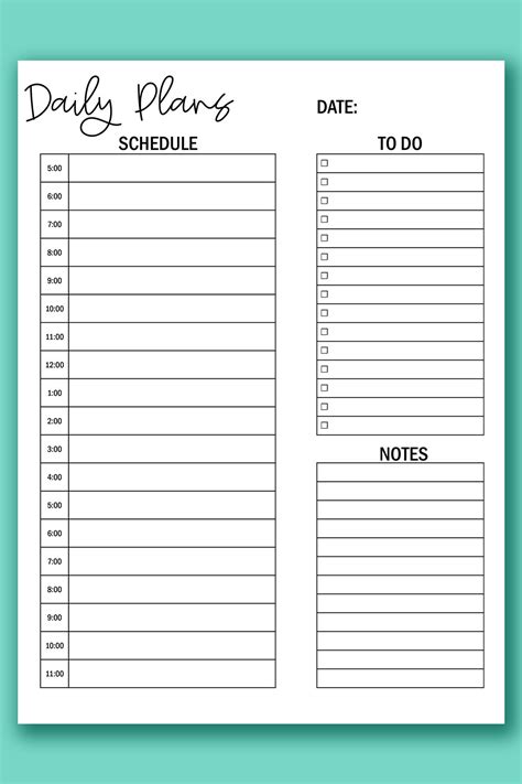 Daily Hourly Planner Template - Event Organizer Planner